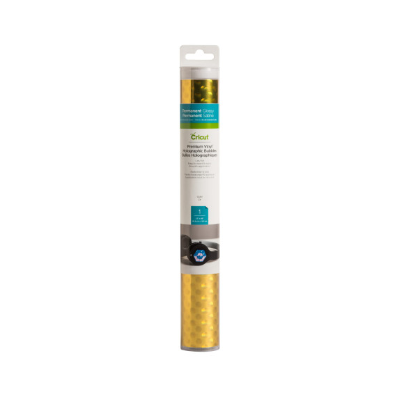 Vinyle Holographique effet bulles or Cricut
