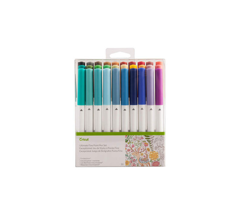 30 Stylos Cricut Pointe Fine Multicolores